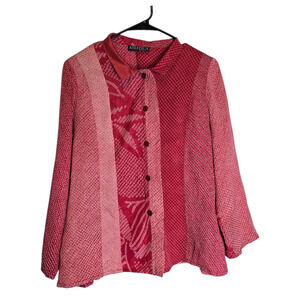 Vintage Asiatica Kansas City Silk Blouse Minimalist Artwear medium/large
